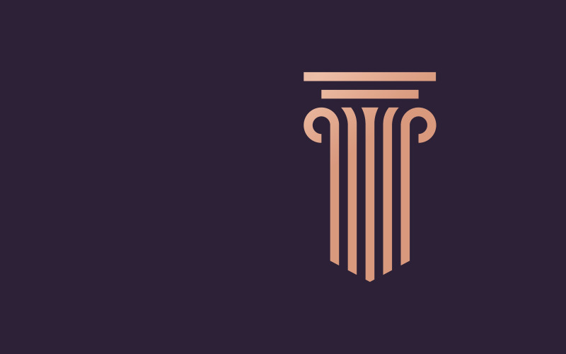 Creative Law Pillar Concept Design Logo Template 8