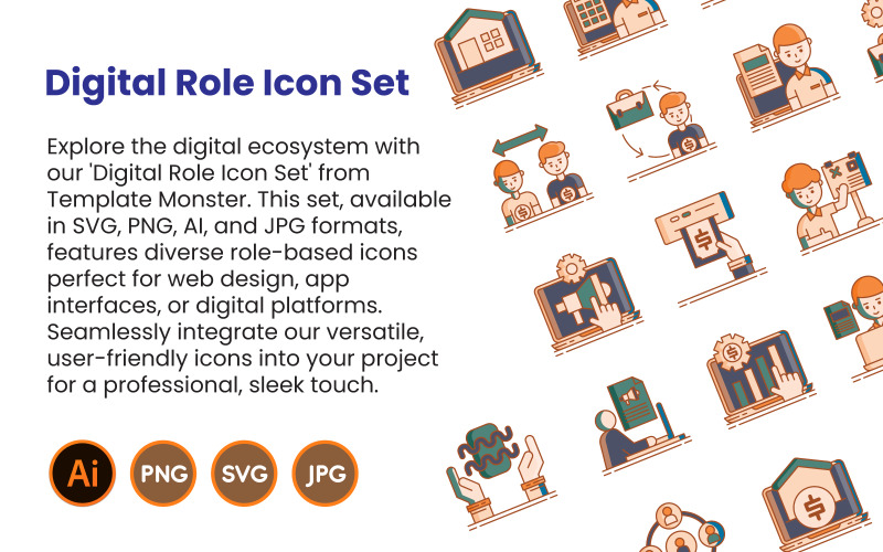 Digital Role FREE Icon Template Set Icon Set