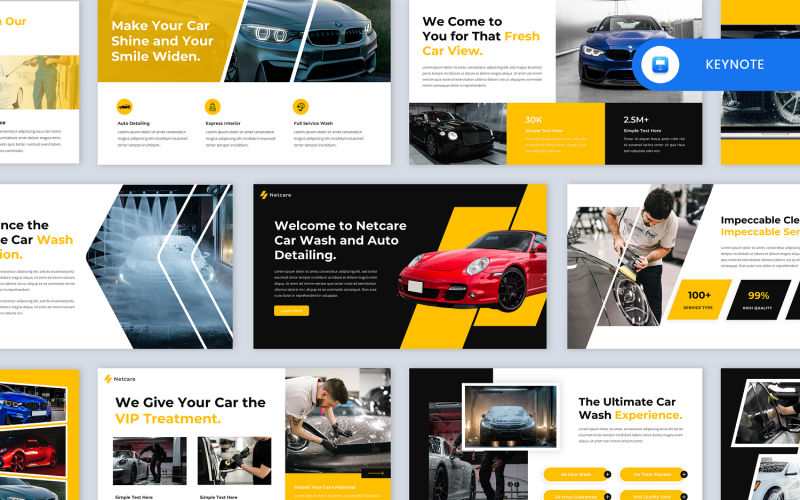 Netcare - Car Wash and Auto Detailing Keynote Keynote Template