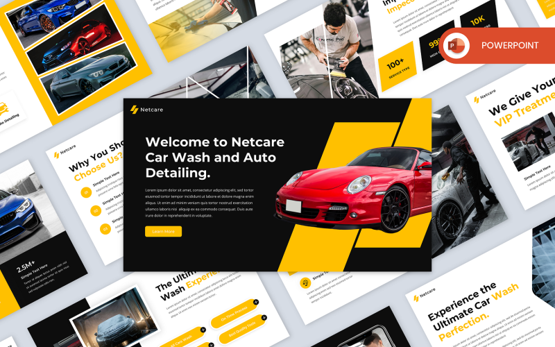 Netcare - Car Wash and Auto Detailing PowerPoint PowerPoint Template