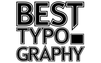 A t-shirt design with the text best typography