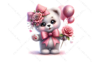 Free Baby Bear Clipart, Balloon Bear PNG
