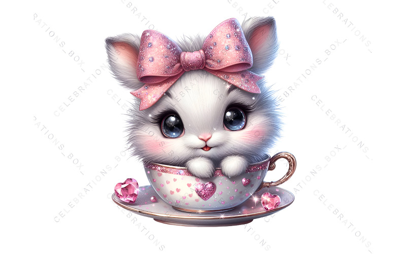 Free Cute Bunny Clipart, Bunny PNG Illustration