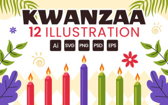 12 Happy Kwanzaa Celebration Illustration