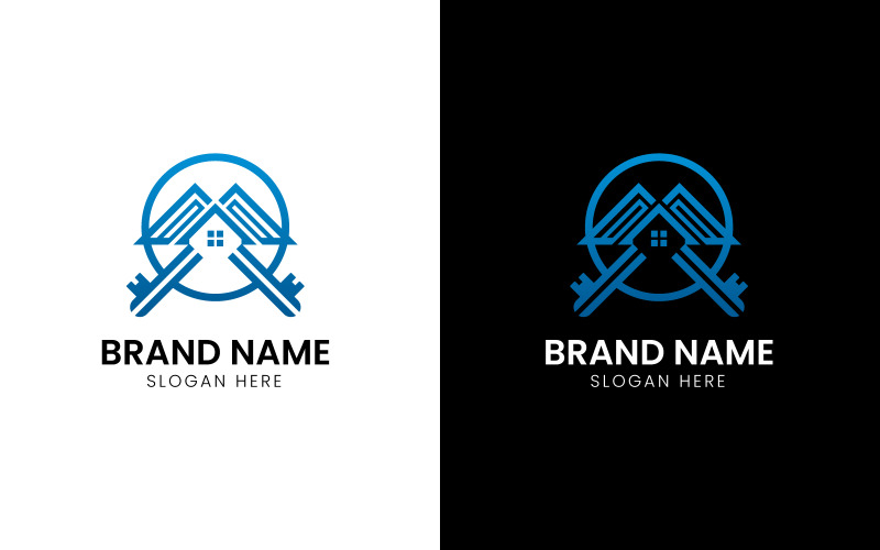 Key Rooftor Home logo-11-506 Logo Template