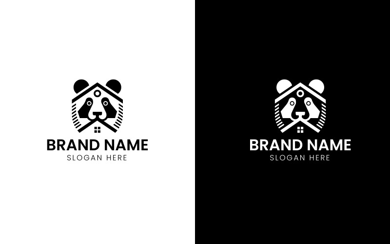 Bear Home vector logo-11-516 Logo Template
