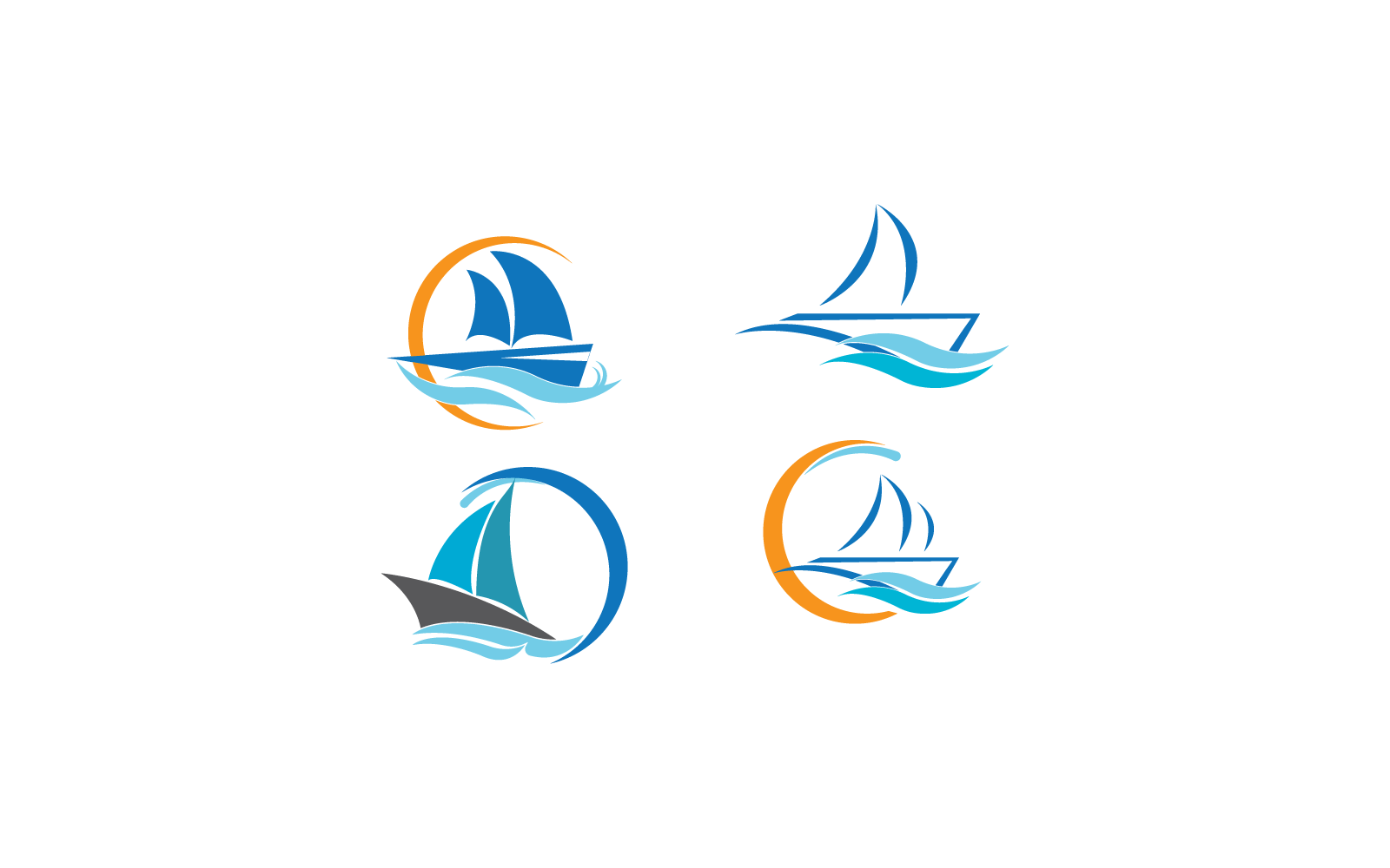 Boat logo design icon vector template