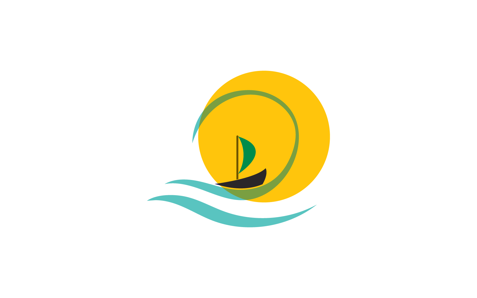 Boat logo design illustration icon