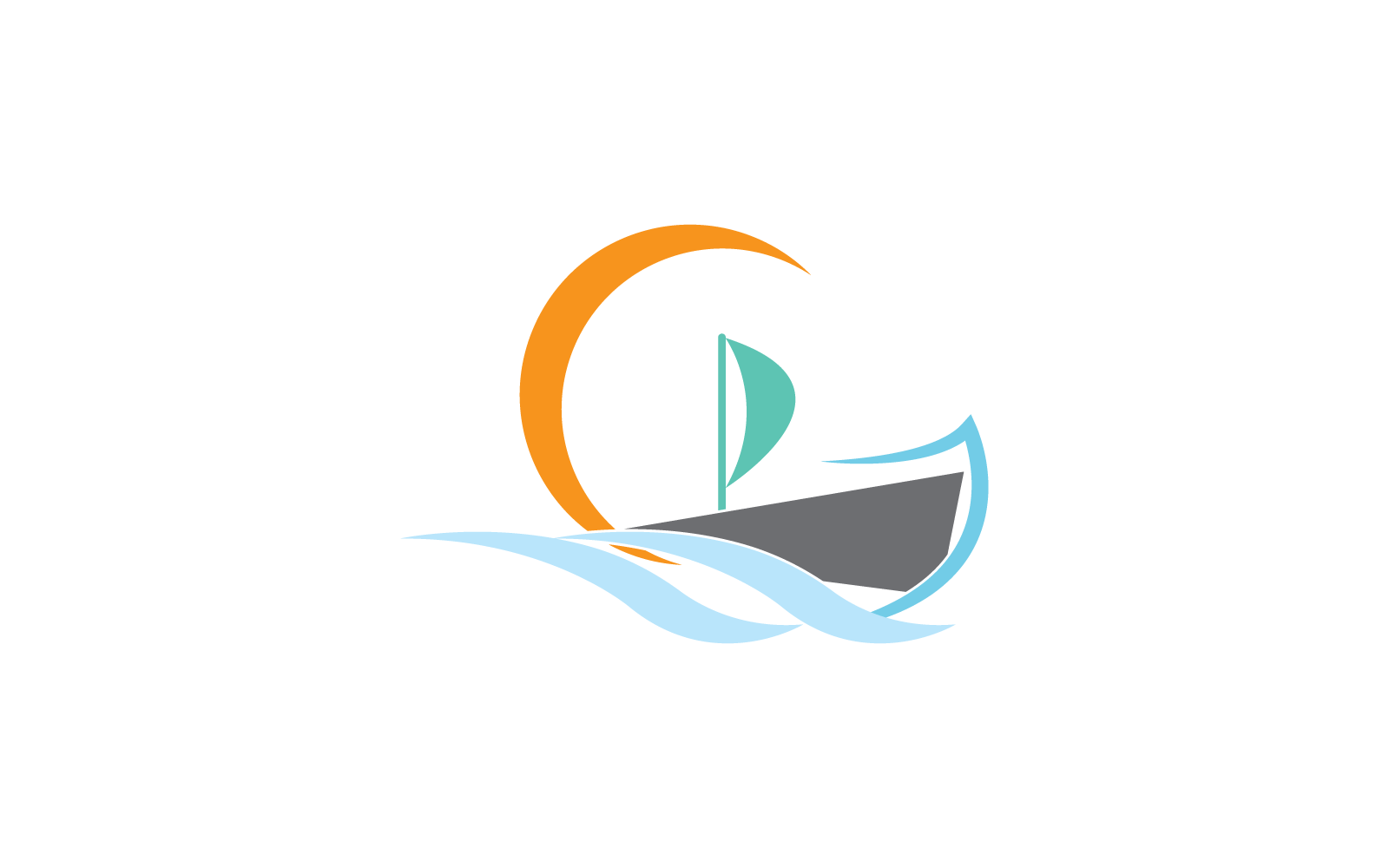 Boat logo design illustration template