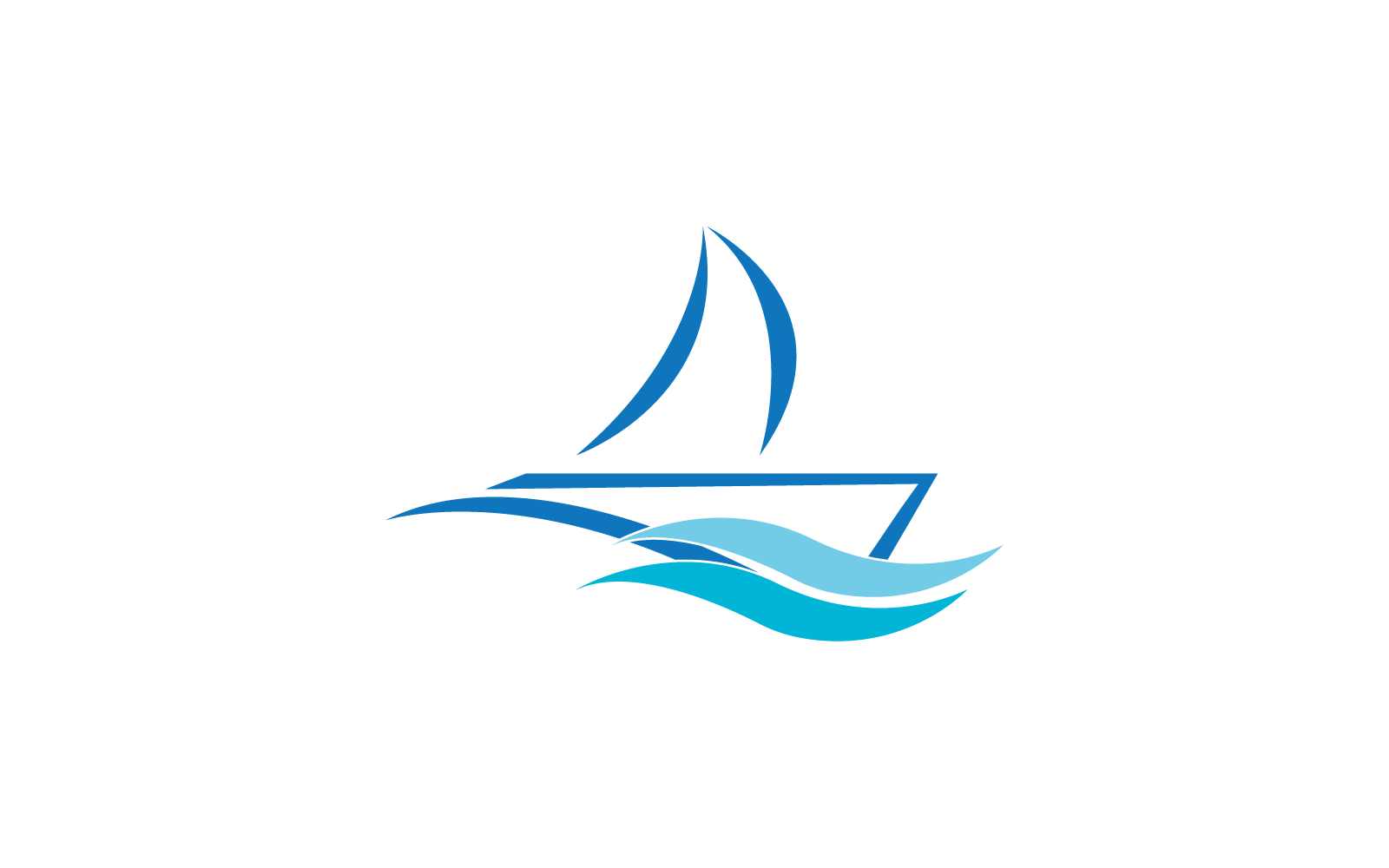 Boat logo flat design illustration vector template