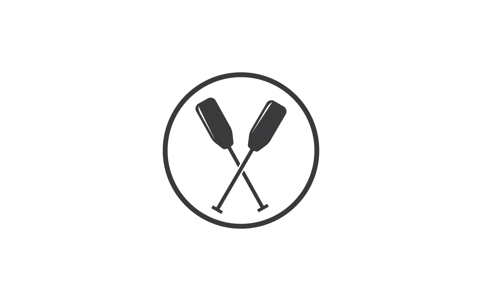Canoe design icon illustration template
