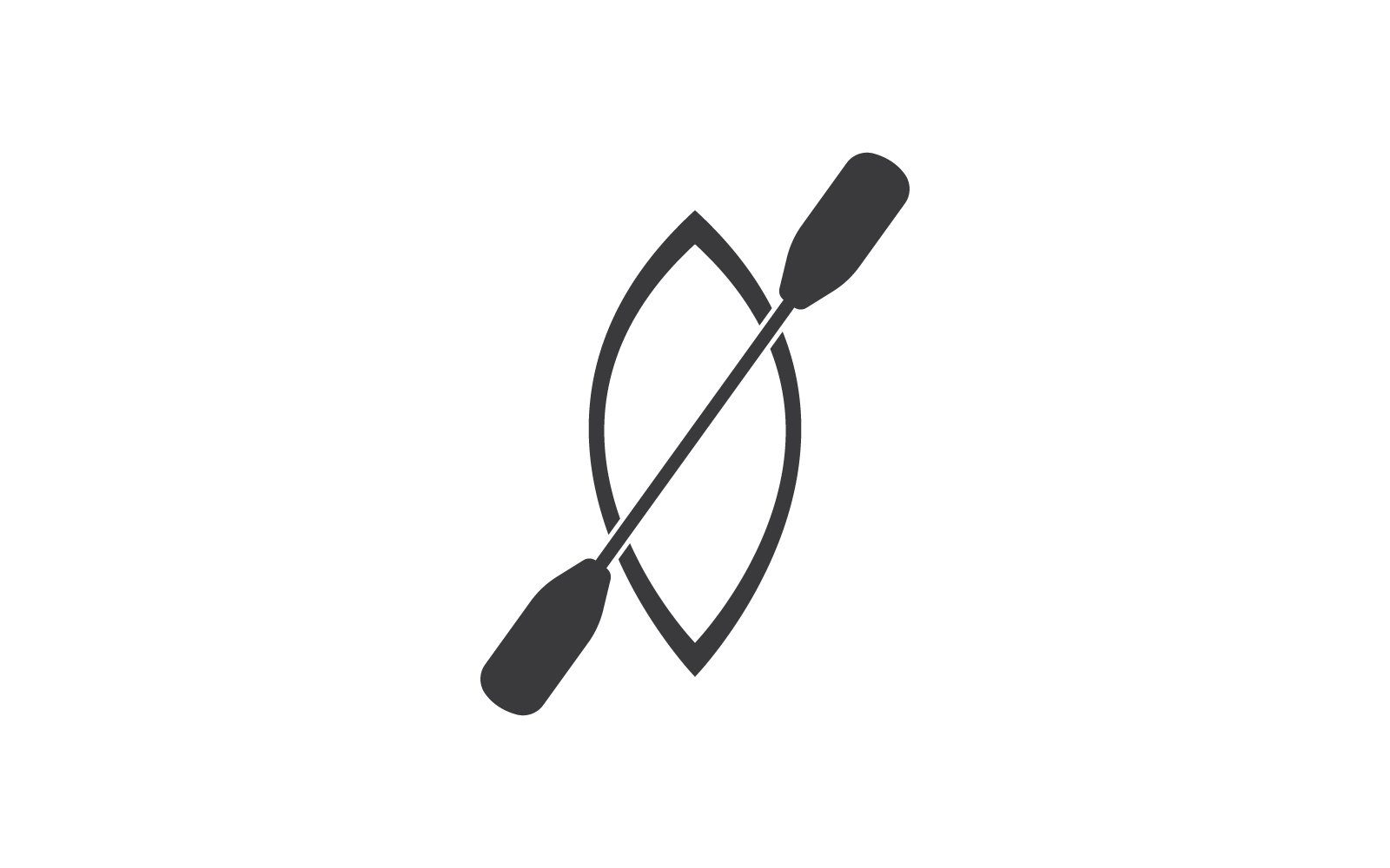 Canoe design icon vector template