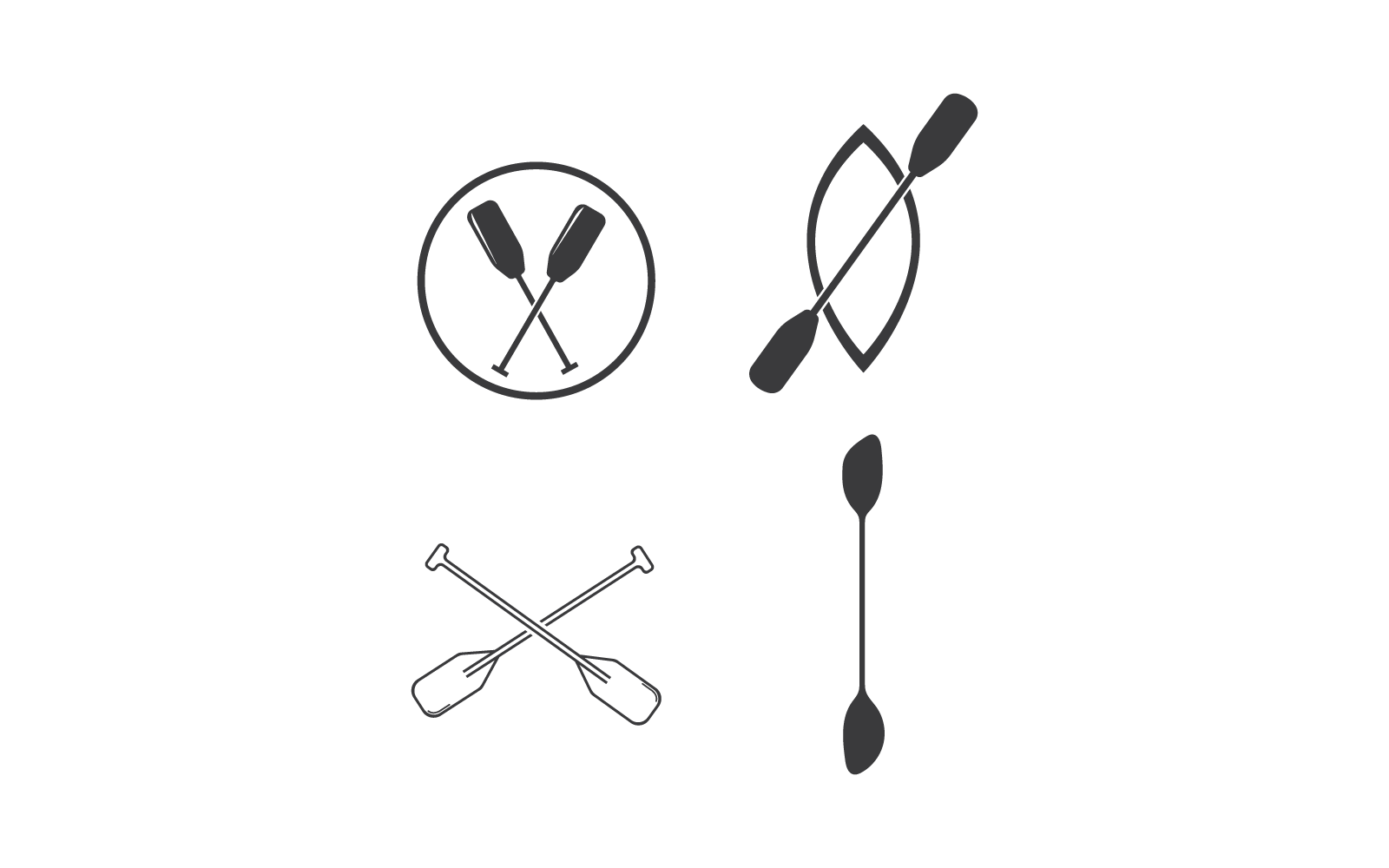 Canoe design illustration icon template