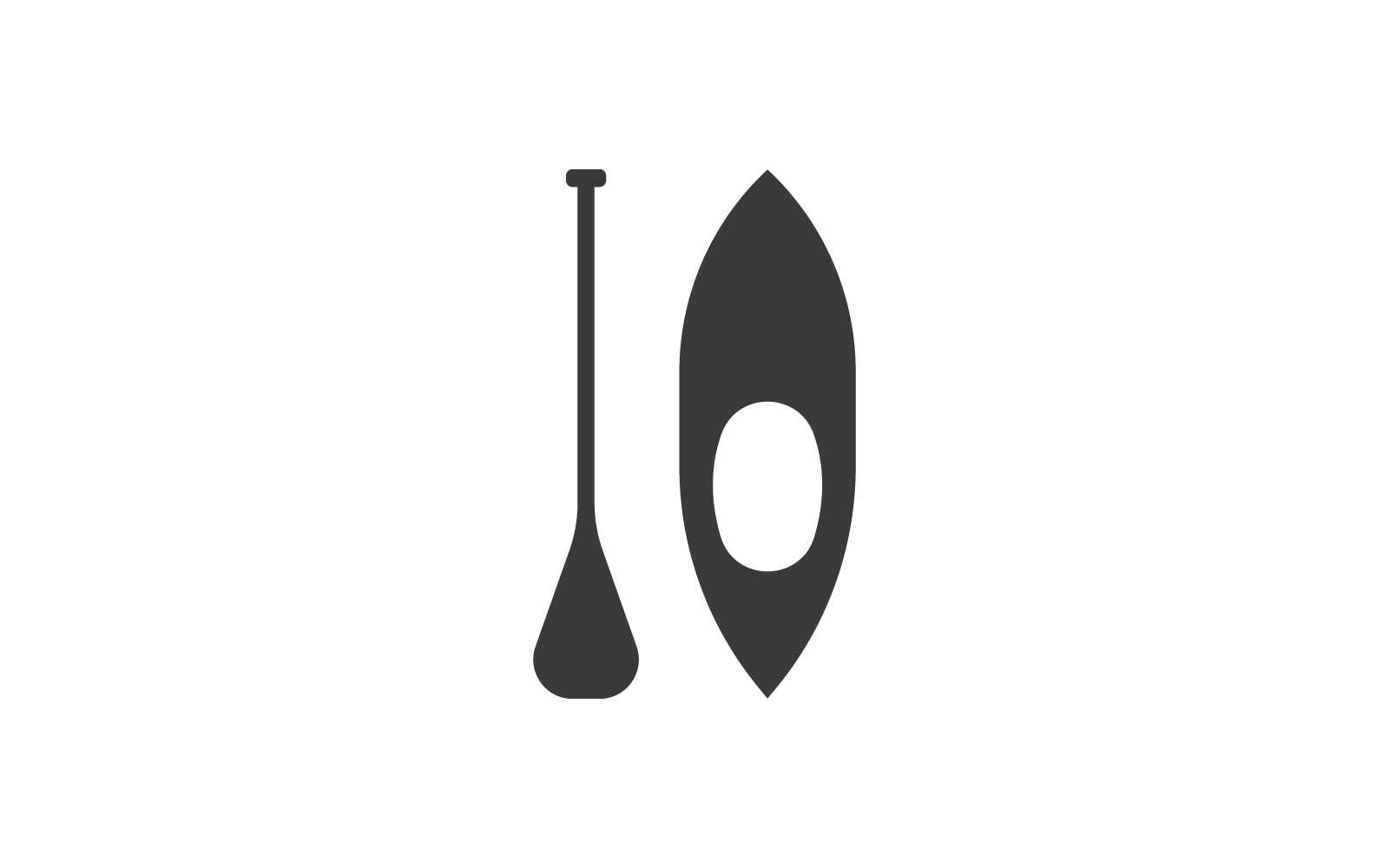Canoe flat design icon illustration template