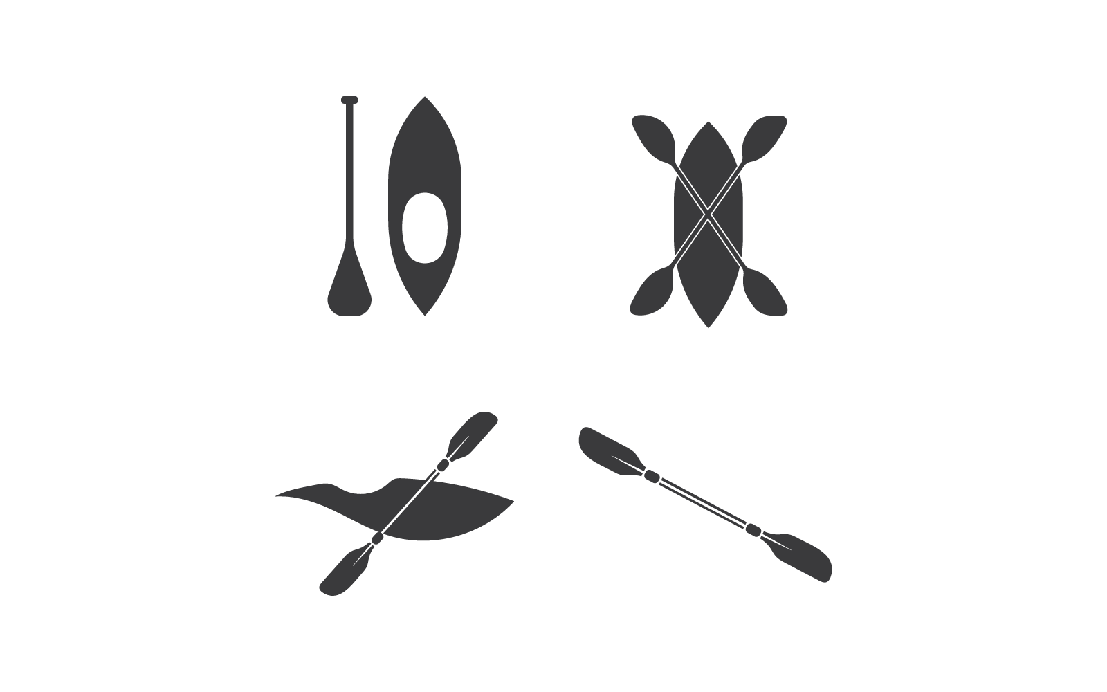 Canoe icon illustration flat design template