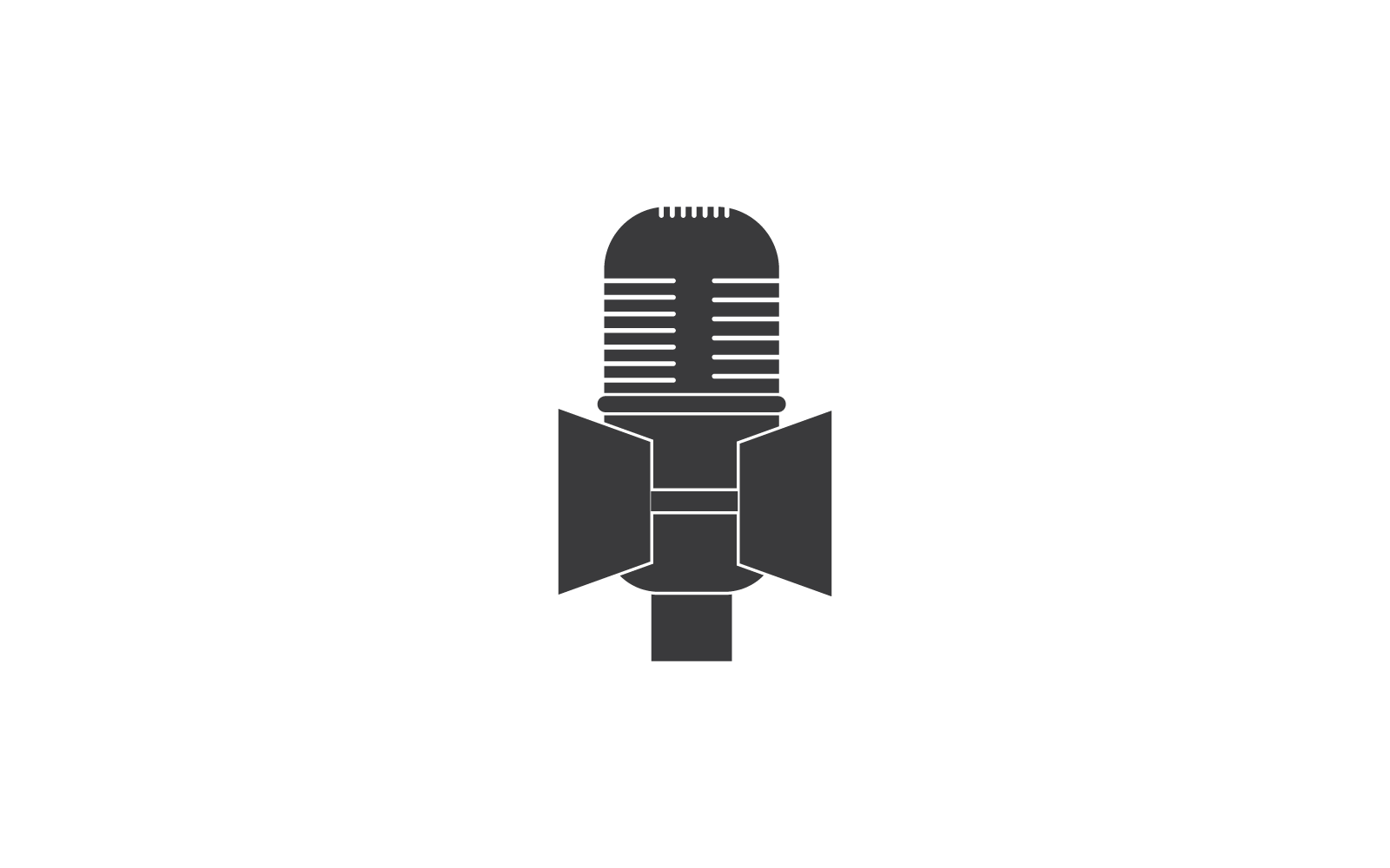 Microfoonontwerp vector pictogram sjabloon