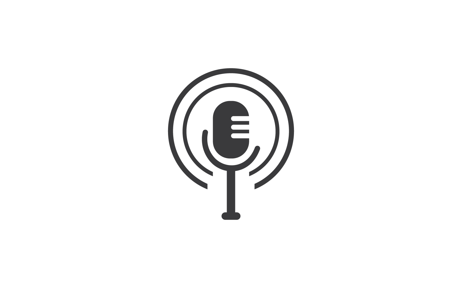 Microphone design icon illustration template