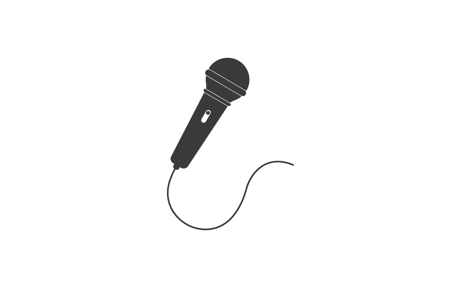 Microphone illustration icon flat design template