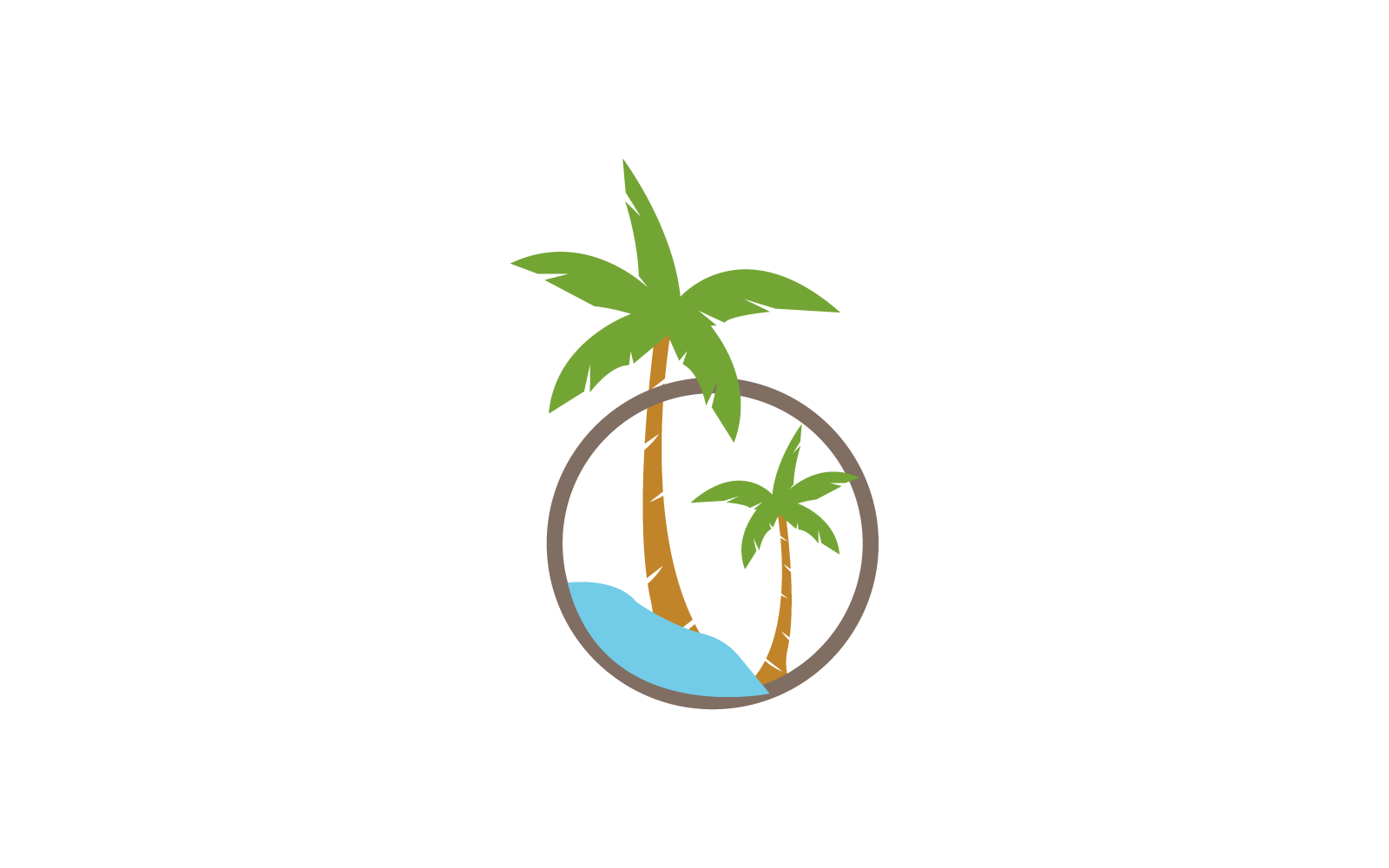 Palm tree logo design icon vector