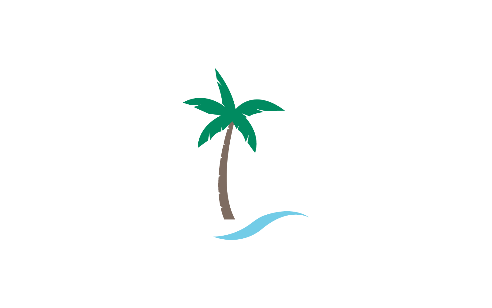 Palm tree logo design illustration icon