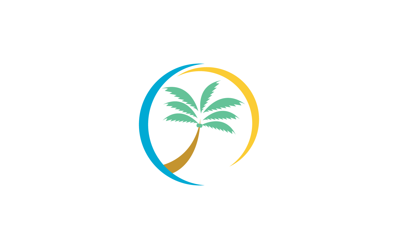 Palm tree logo design illustration vector