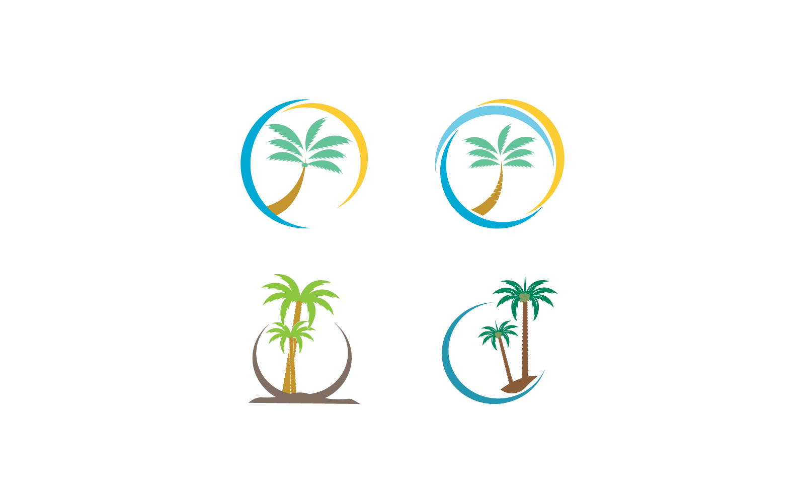 Palm tree logo design vector illustration