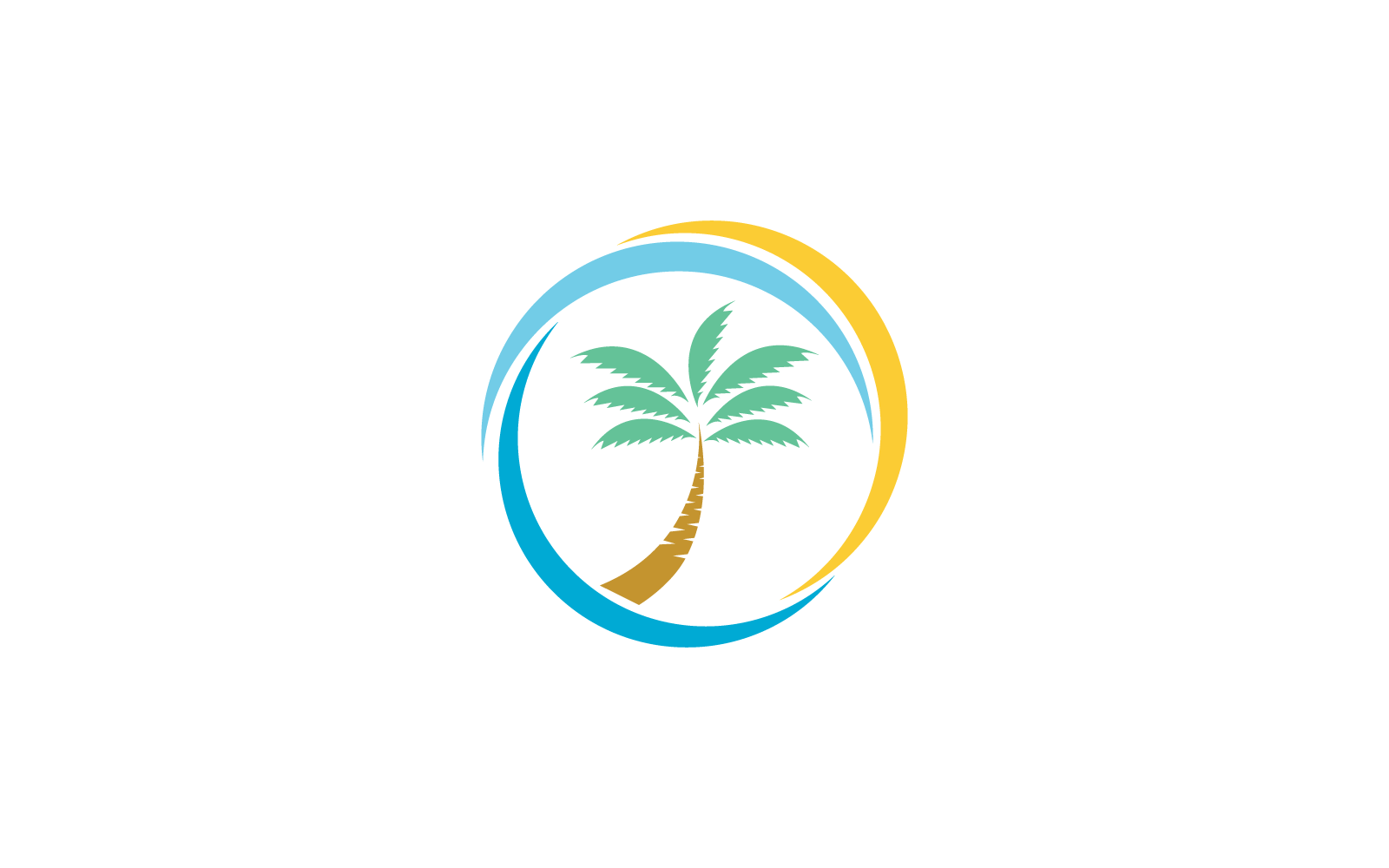 Palm tree logo design vector template