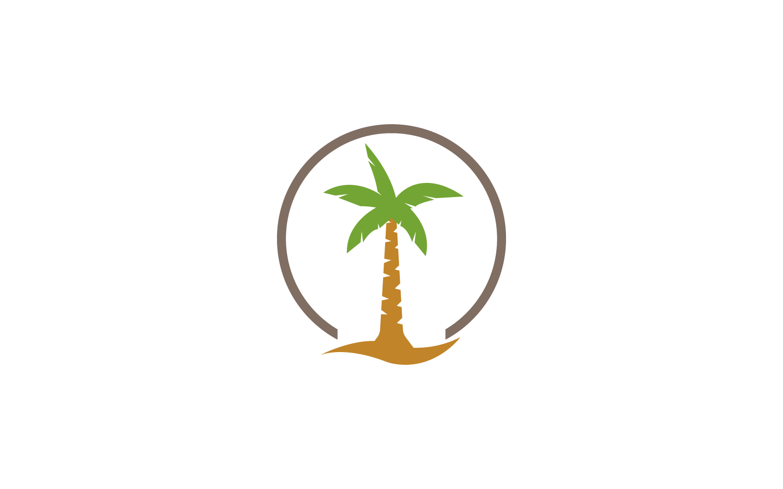 Palm tree logo illustration flat design