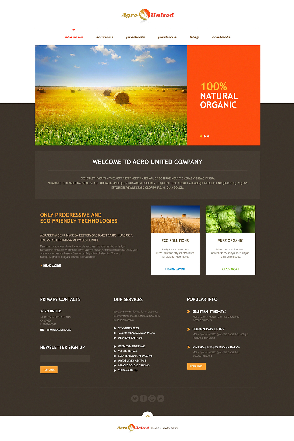 Agriculture to Impress WordPress Theme New Screenshots BIG