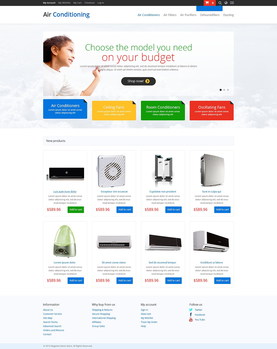 Air-Conditioner Store Magento Theme New Screenshots BIG