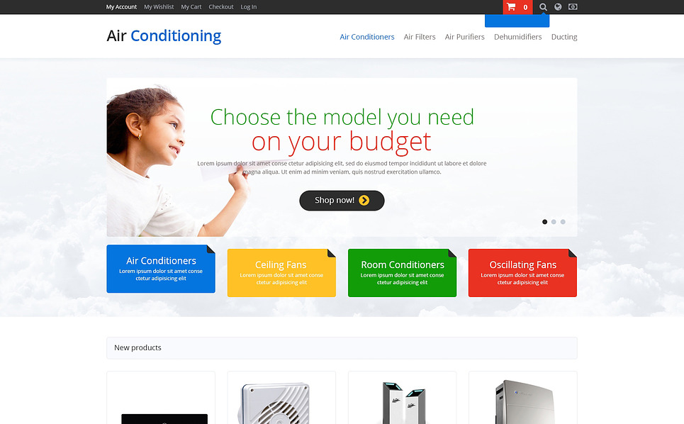 air conditioner website templates free download