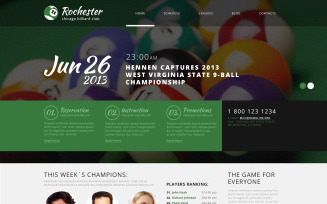 Billiard Club WordPress Theme