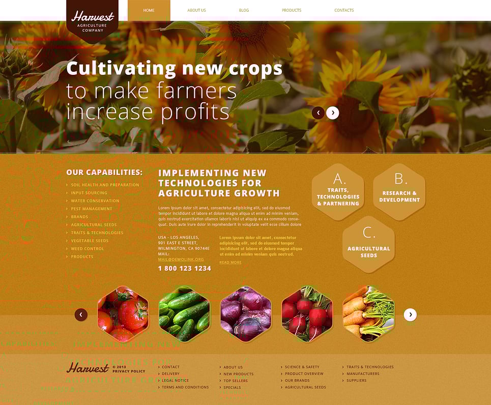 Farm Responsive Website Template #46713