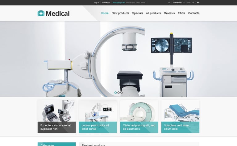 Medical Store ZenCart Theme Big Screenshot Medical Store ZenCart Template New Screenshots BIG