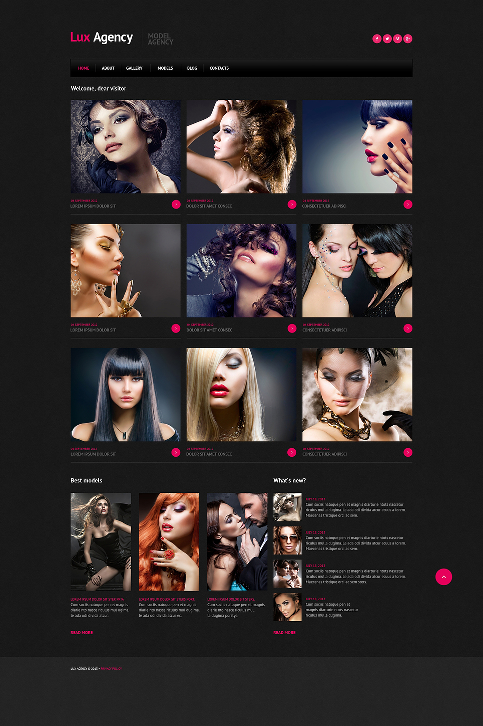 Model Agency Responsive Joomla Template New Screenshots BIG