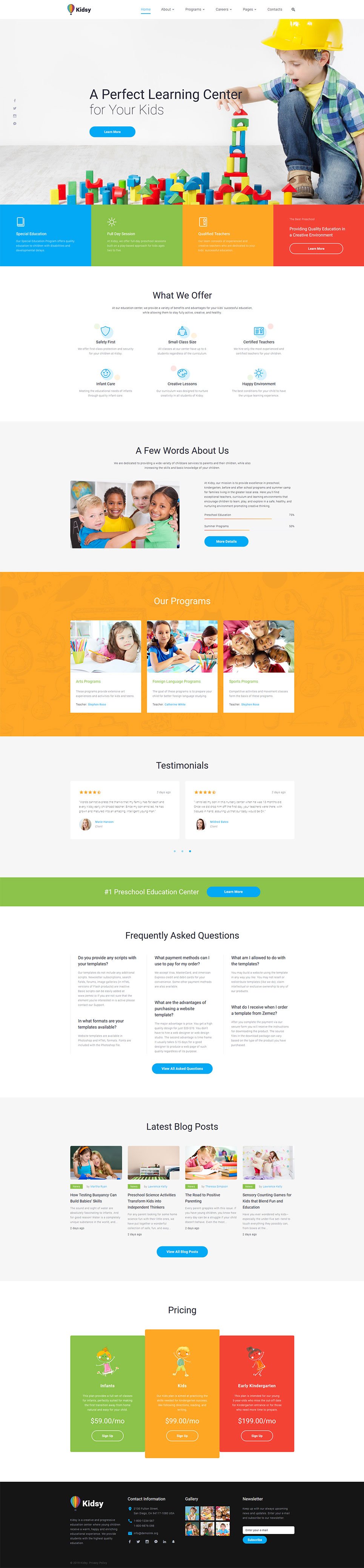 Primary School Responsive Website Template New Screenshots BIG