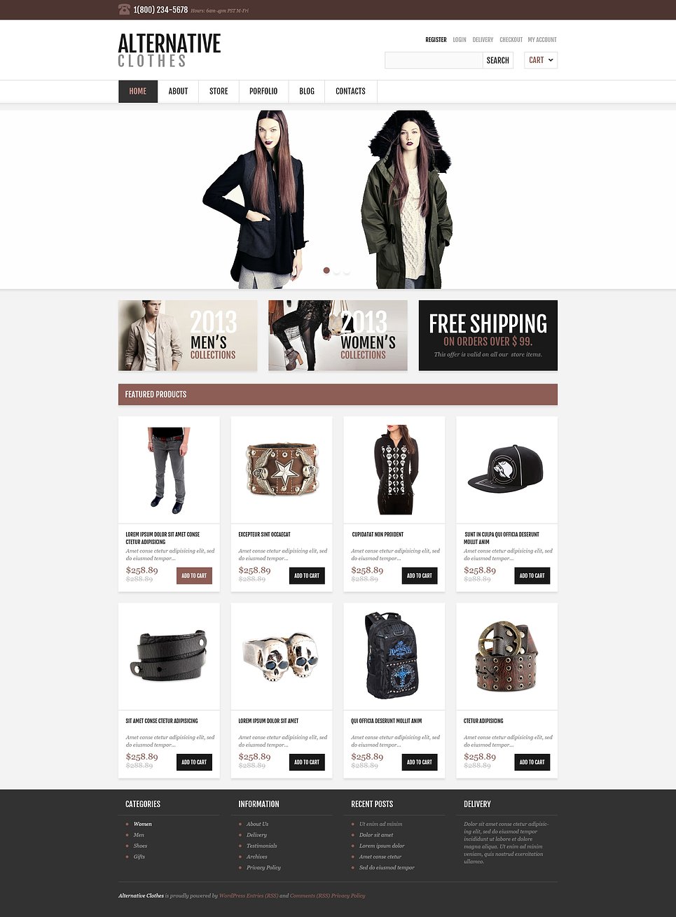 Responsive Alternative Store WooCommerce Theme New Screenshots BIG