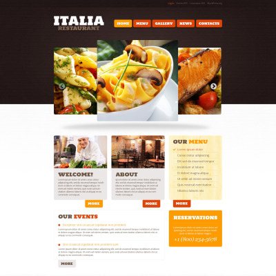 Italian Restaurant Responsive WordPress Teması