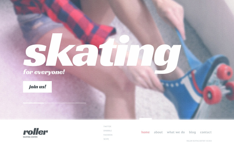 Skating Bootstrap Website Template Big Screenshot Skating Website Template New Screenshots BIG