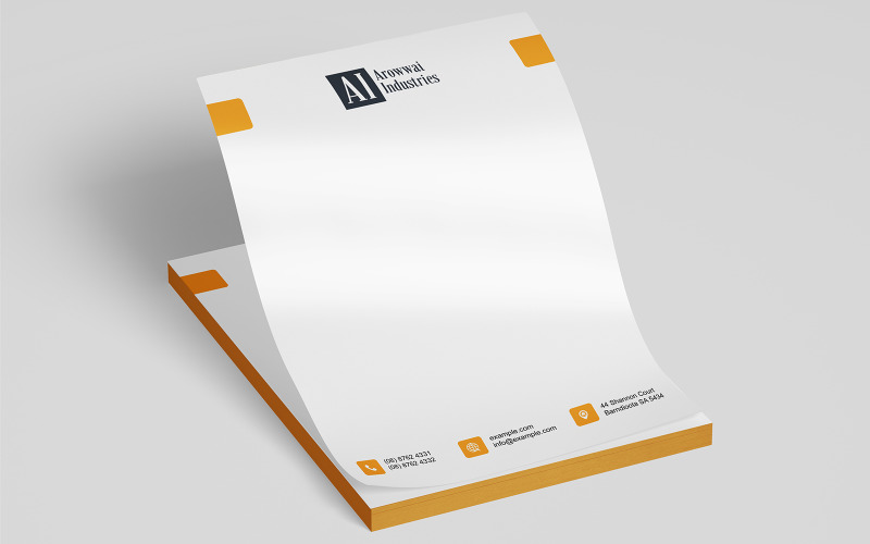 Creative Business Letterhead Template for Professional Documents Corporate Identity