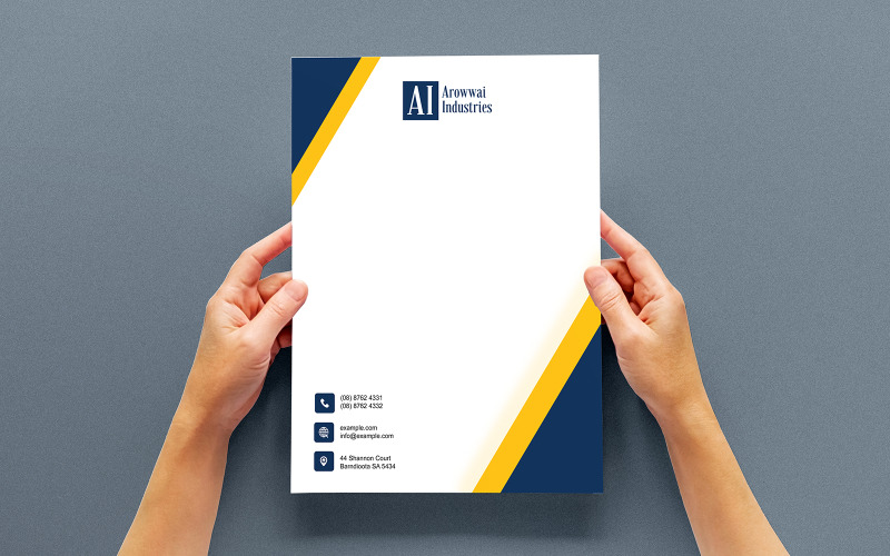 Elegant Letterhead Template for Corporate and Personal Branding Corporate Identity