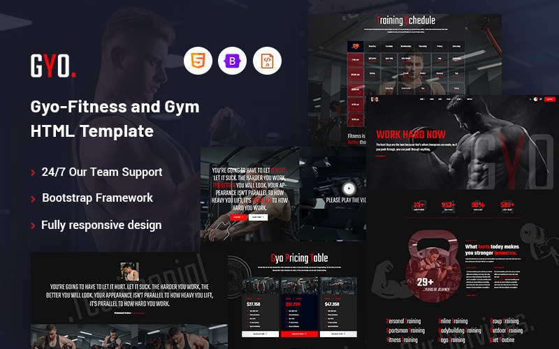 Gyo - Fitness and Gym Website Template