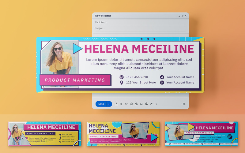 Memphis Email Signature 23 Corporate Identity