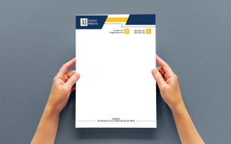 Modern Corporate Letterhead Template for Business Branding