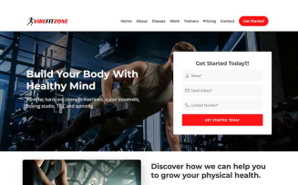 VibeFitZone - Mobile-Friendly Gym Landing Page Template