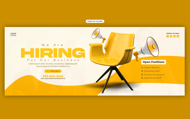 We Are Hiring Job Social Media Post Banner Template