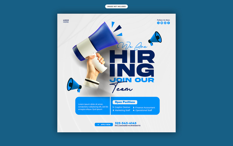 We Are Hiring Job Social Media Post