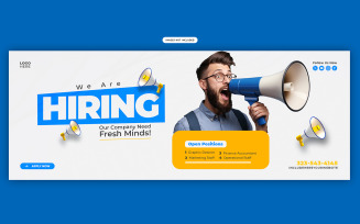 We Are Hiring Job Vacancy Social Media Post Banner Template Design