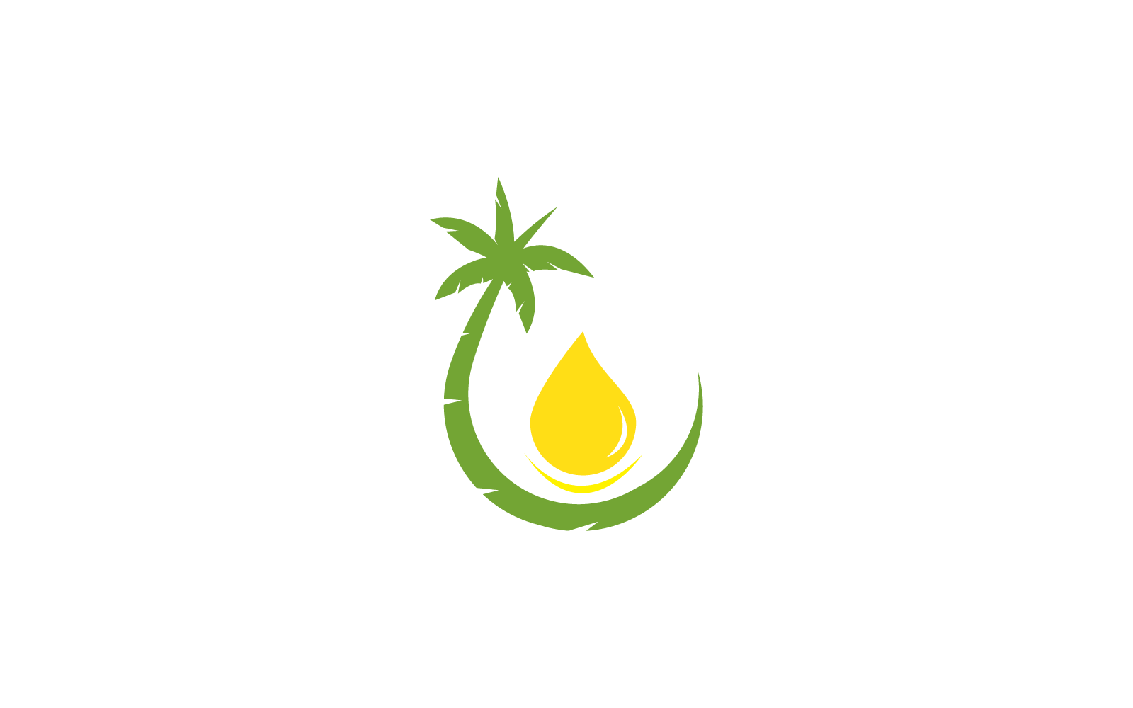 Illustrazione vettoriale del logo del design della palma da olio