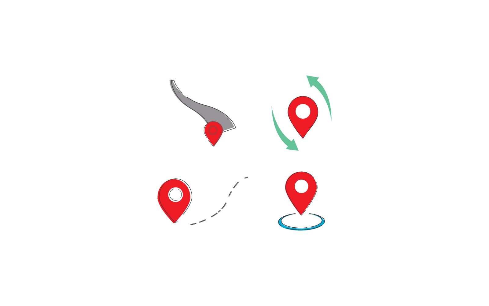 Location design vector illustration icon template